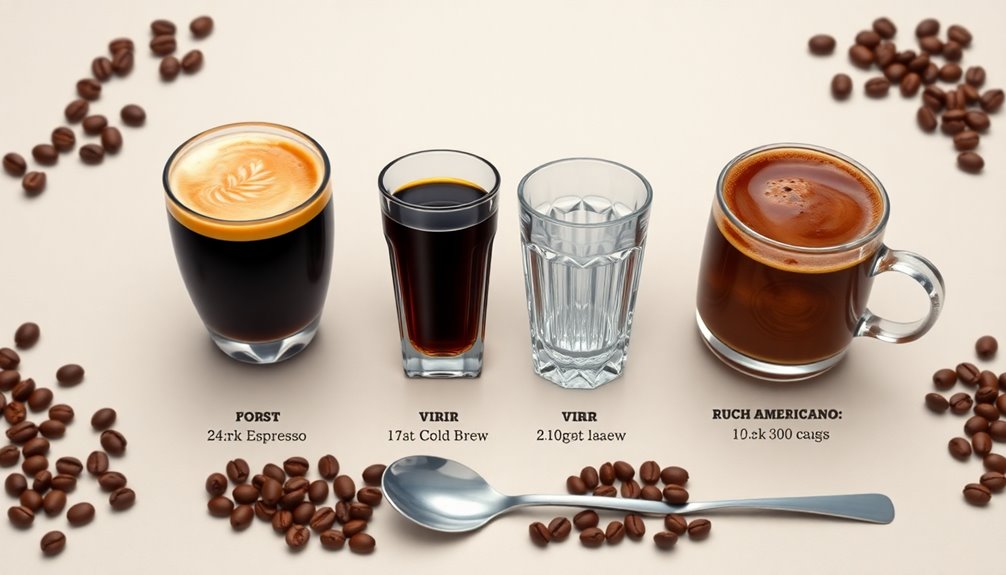 caffeine content in servings