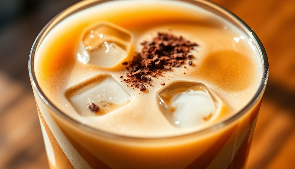 chilled coffee milk beverage