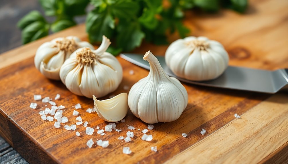 collect fresh garlic cloves