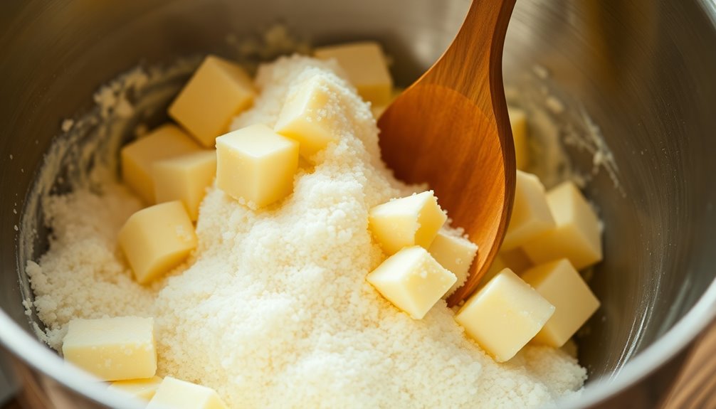 combine butter and sugar