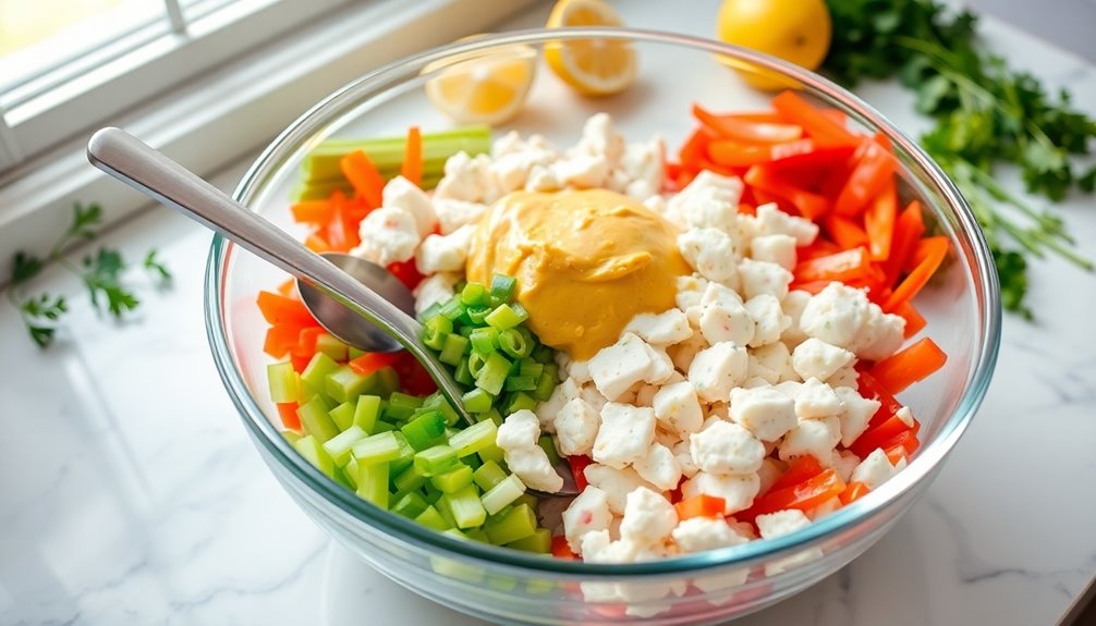 combine dressing evenly