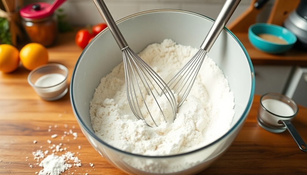 combine dry ingredients thoroughly