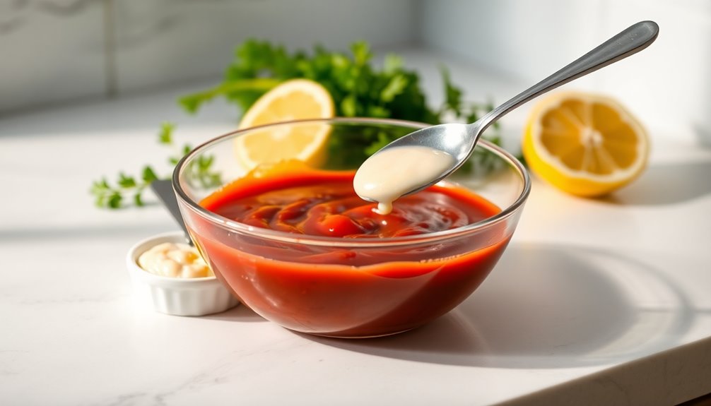 combine ketchup with horseradish
