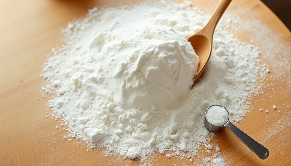 combine sugar and flour
