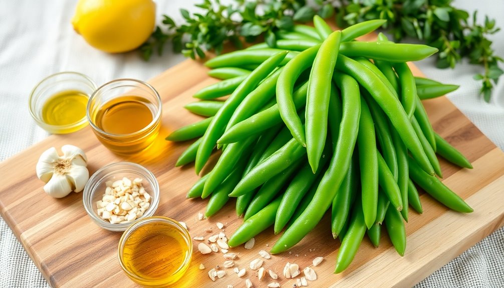 cooking green beans dish