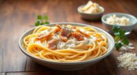 creamy pasta with bacon