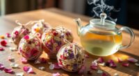 create blooming tea spheres