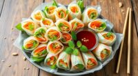 crispy filled pastry rolls