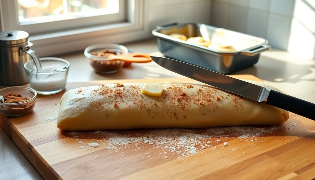 cut and shape dough rolls