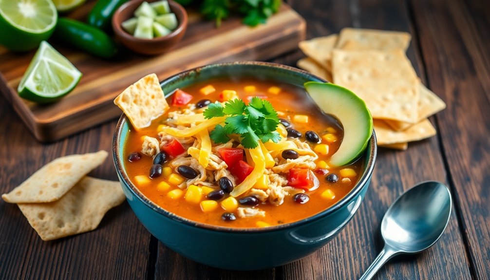 delicious chicken tortilla soup