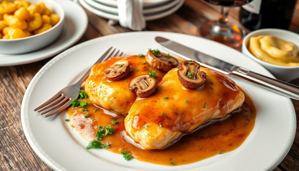 delicious chicken with marsala