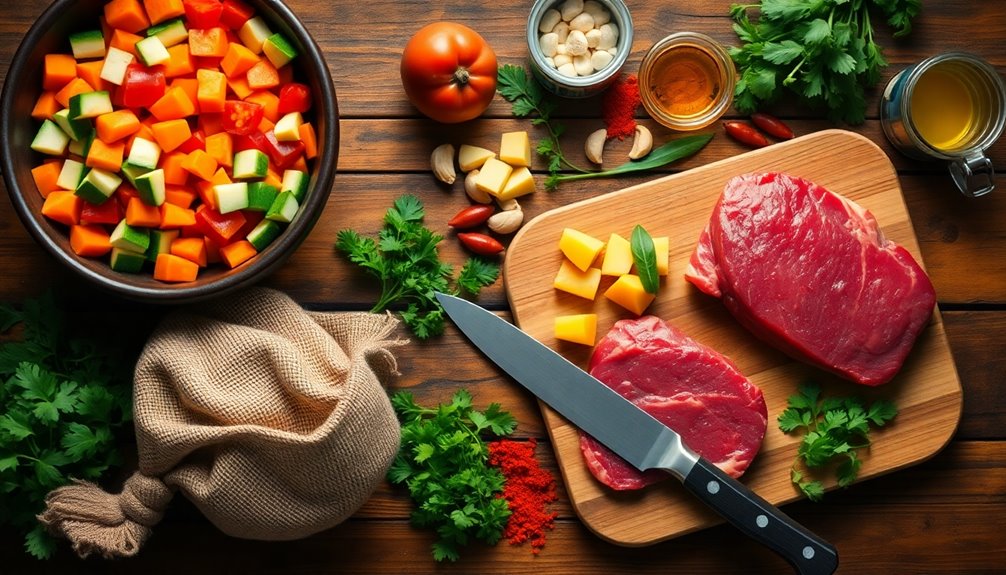 delicious homemade meal preparation