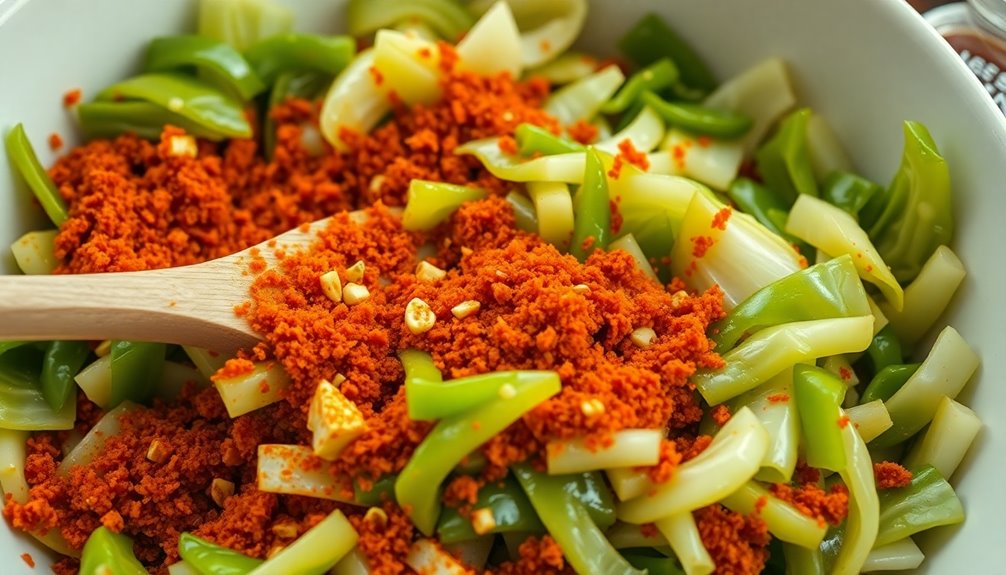 evenly distribute seasoning mixture