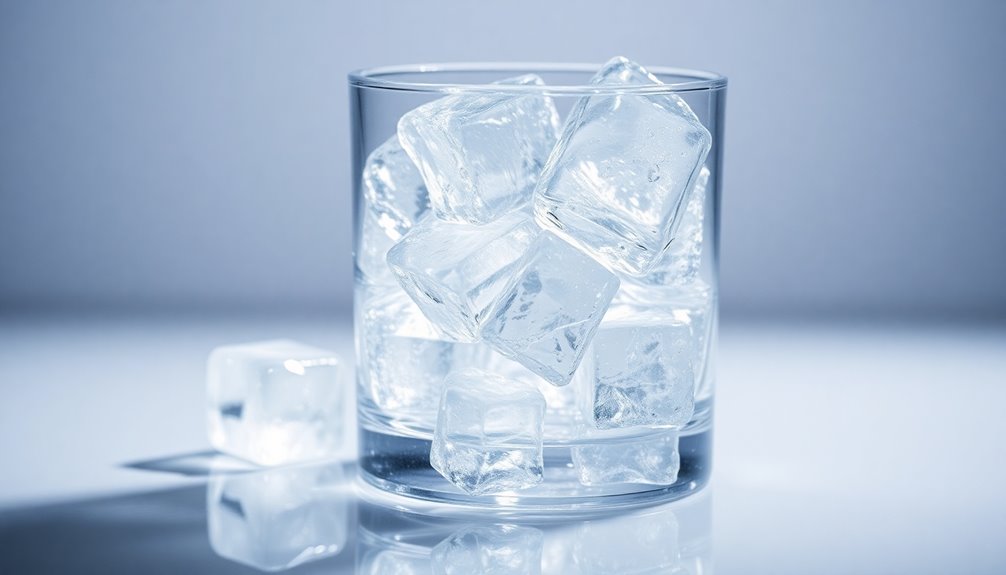 fill glass with ice