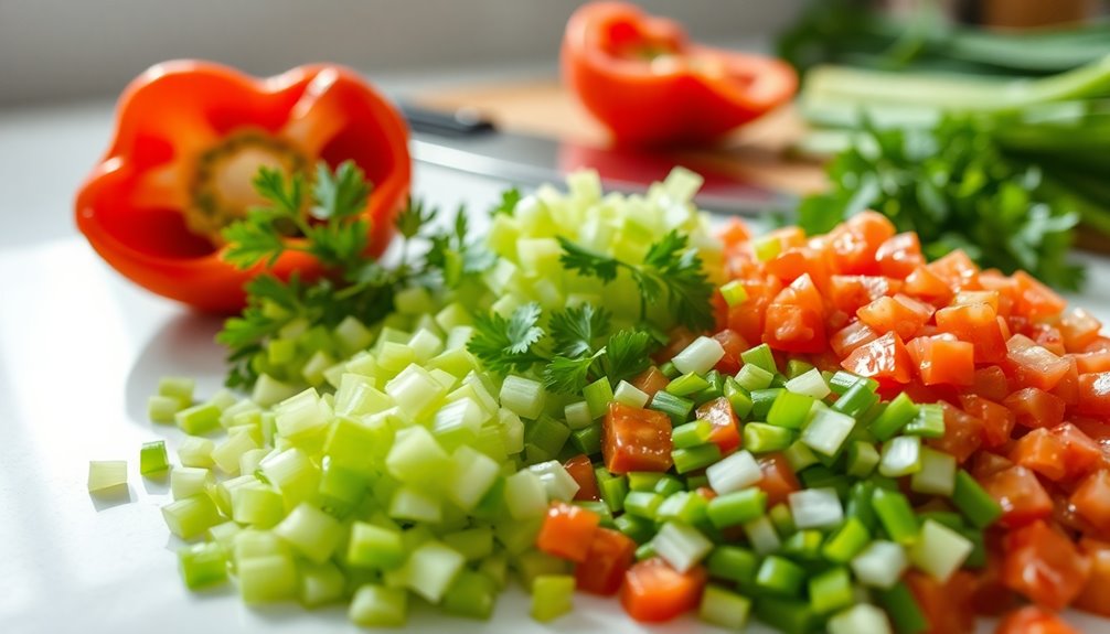 finely chop the vegetables
