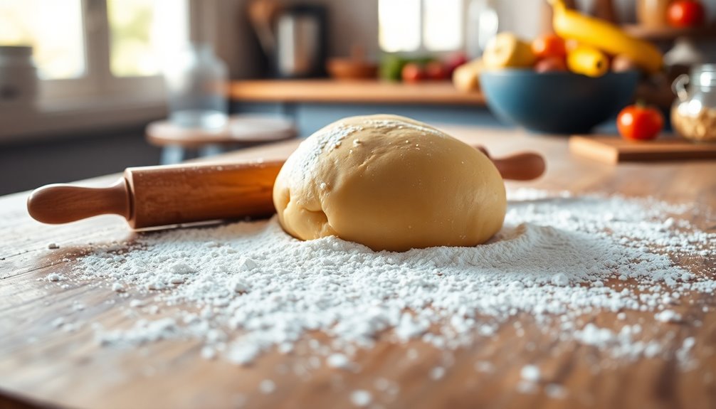 flour dust before cutting