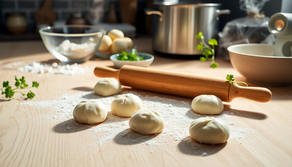 form dough into balls