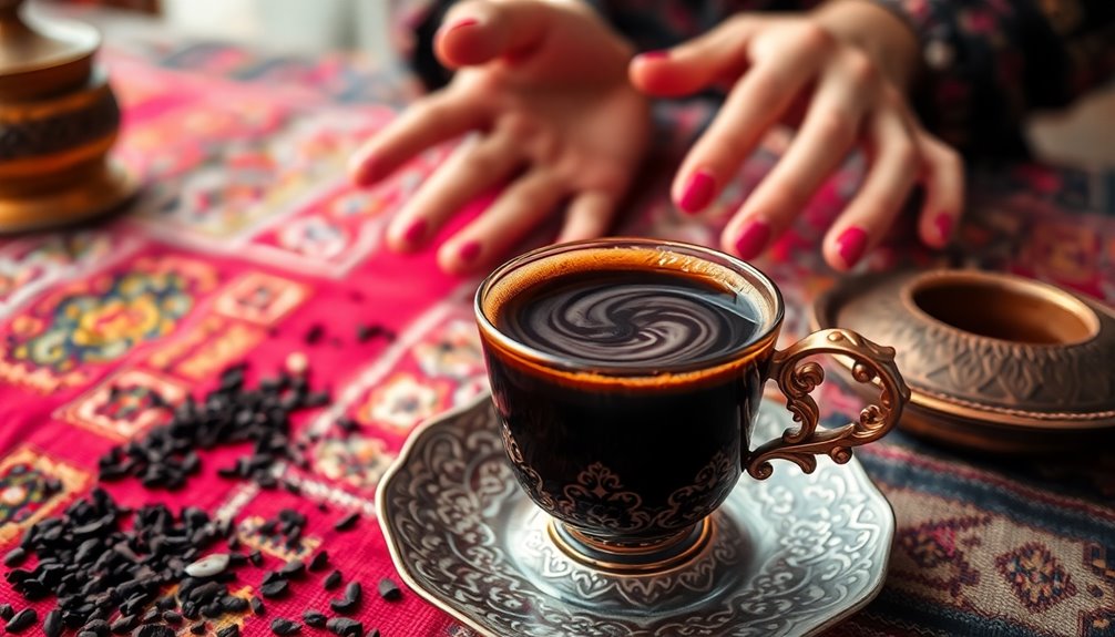 fortune through coffee grounds