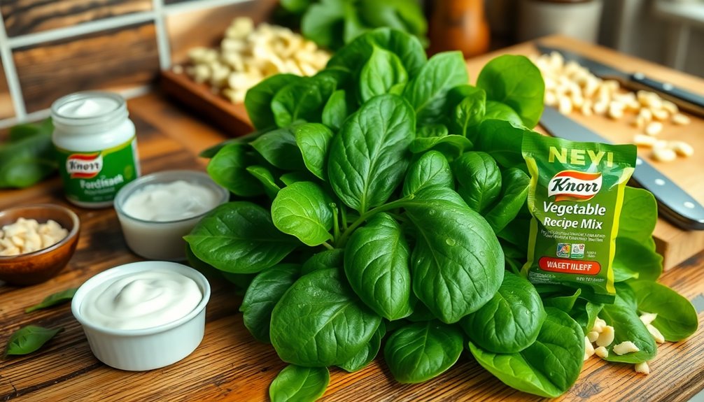 fresh spinach leaves preparation