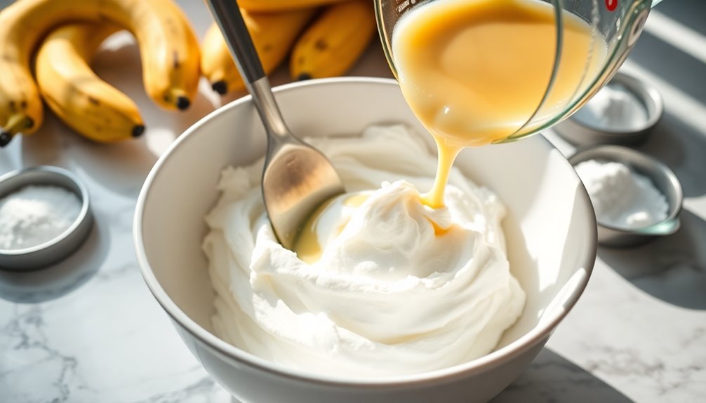 gently incorporate whipped cream