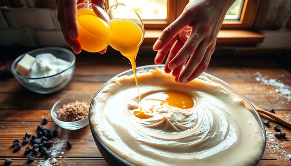 gradually incorporate wet ingredients