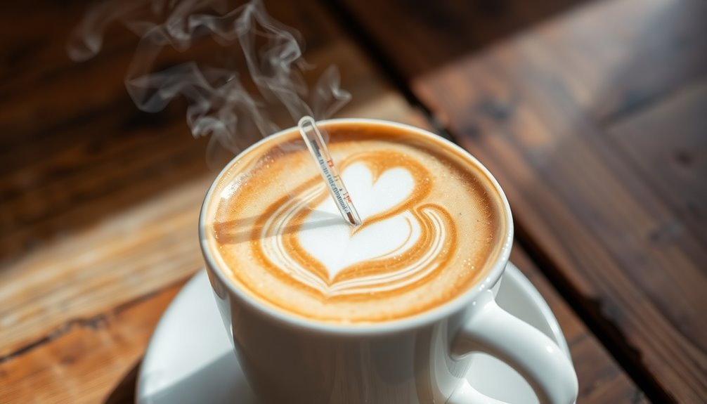 ideal cappuccino serving temperature