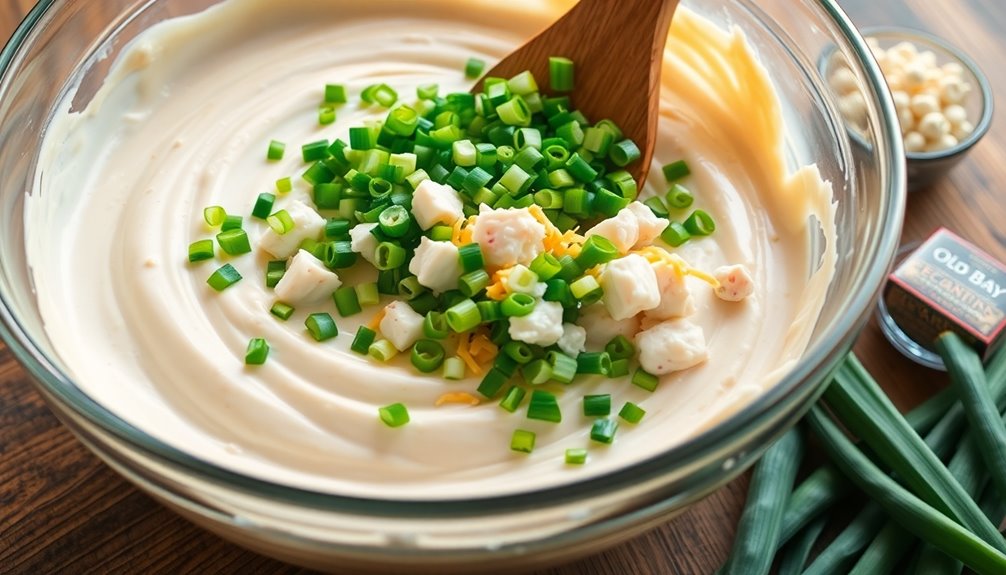incorporate chopped green onions