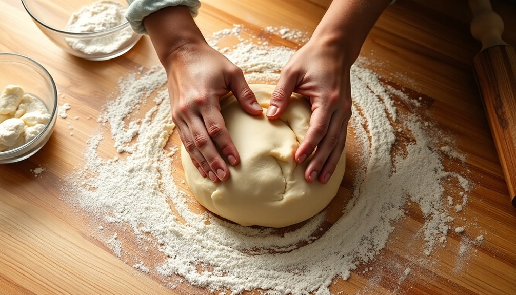 knead dough for ten minutes