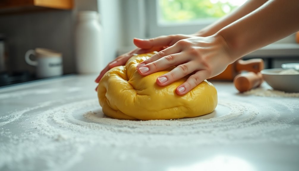 knead dough until smooth