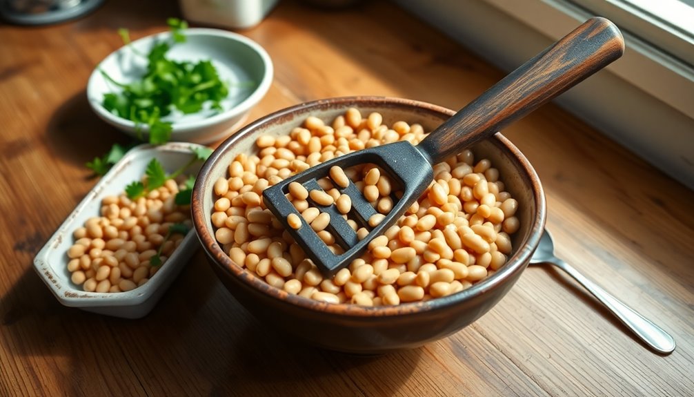 mash beans for creaminess