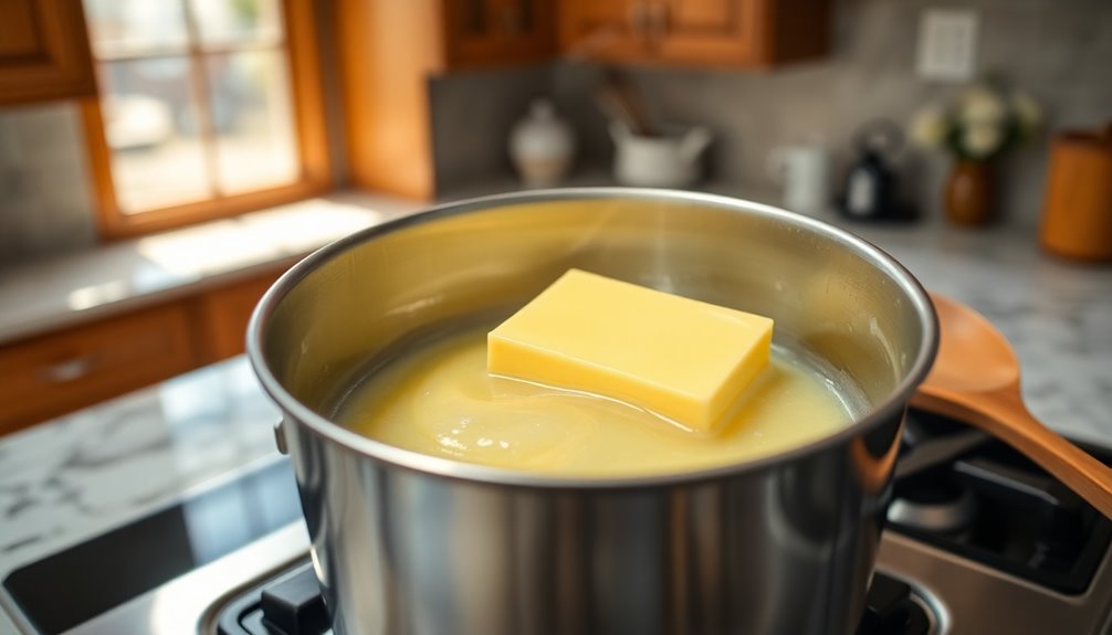 melt butter in saucepan