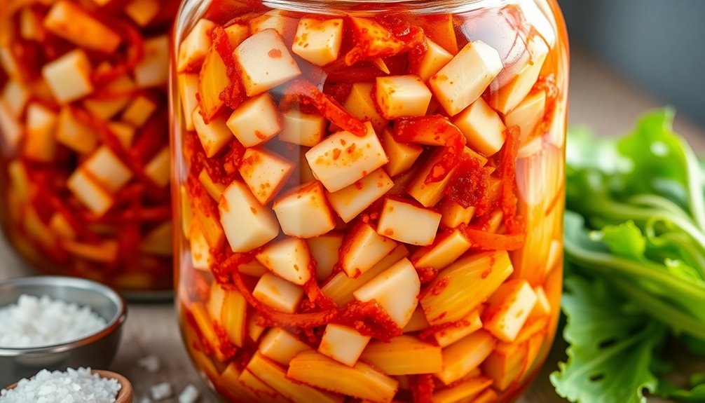 pack cabbage into jars