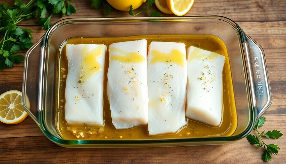 place cod in dish