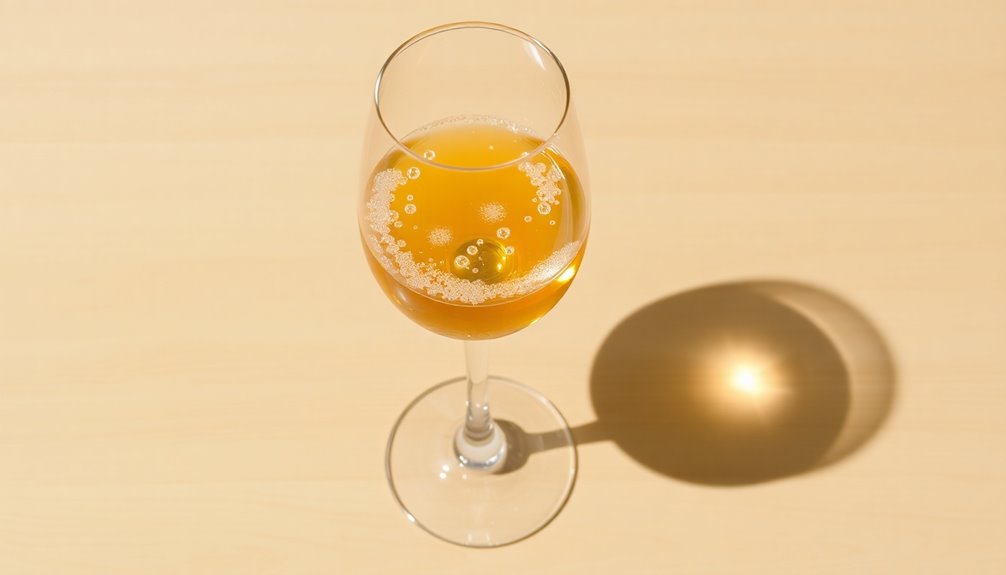 pour wine into glass