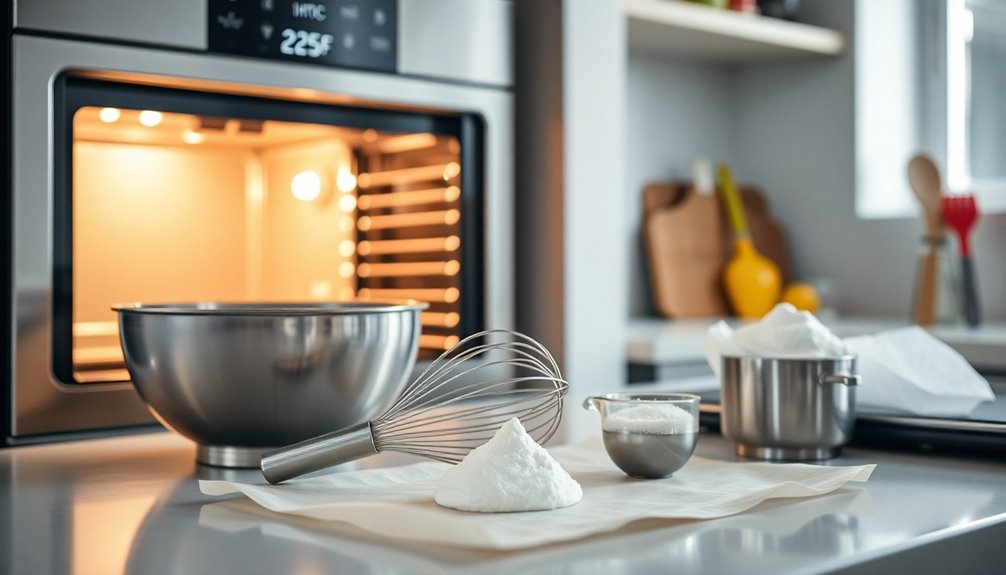 preheat oven to 200 f