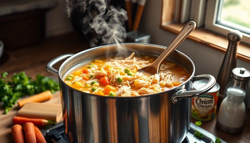 prepare chicken and broth