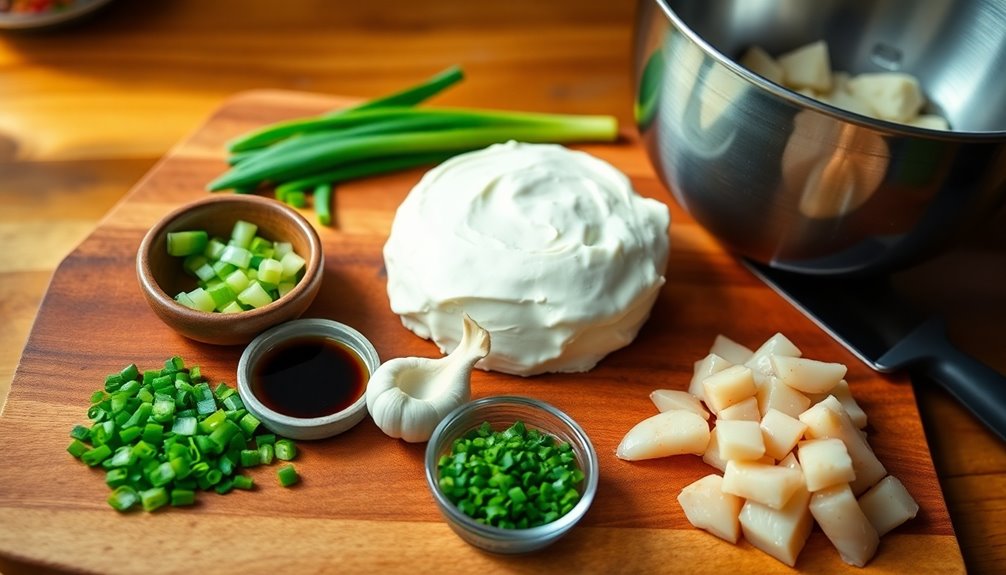 prepare cream cheese filling
