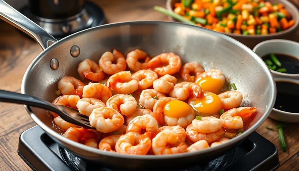 prepare the shrimp mixture