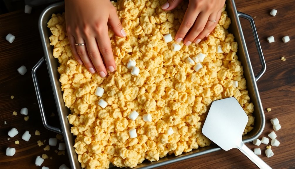 press mixture into pan