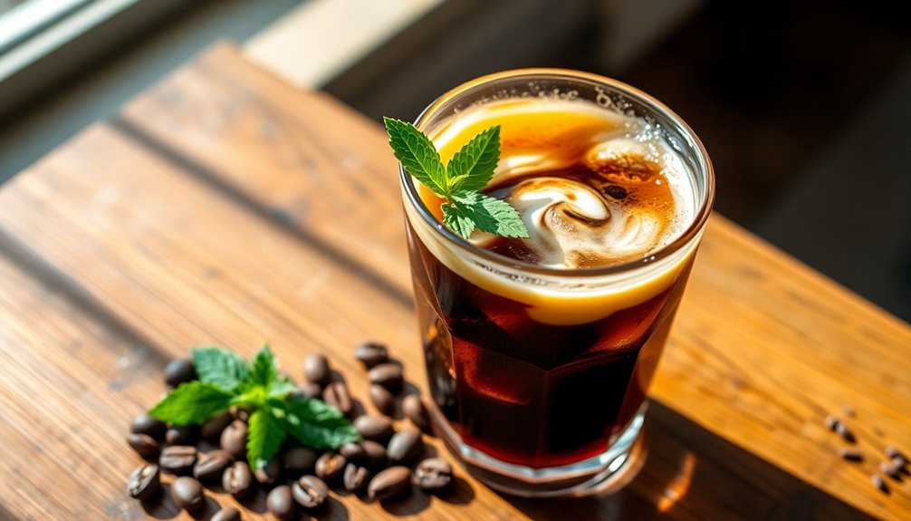 refreshing chilled coffee beverage