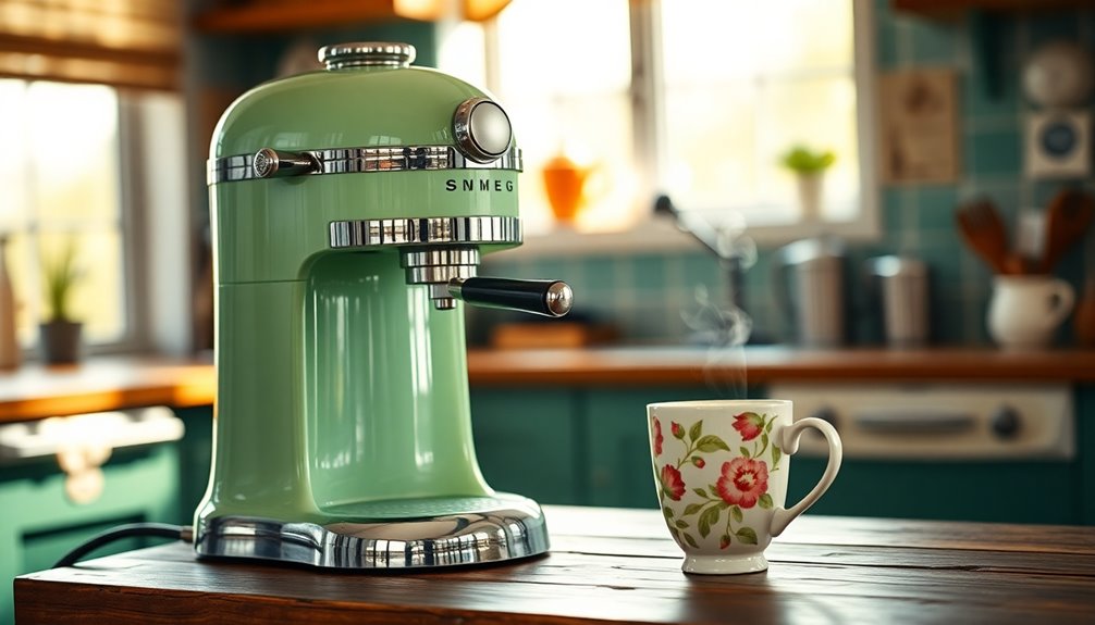 retro inspired coffee machine