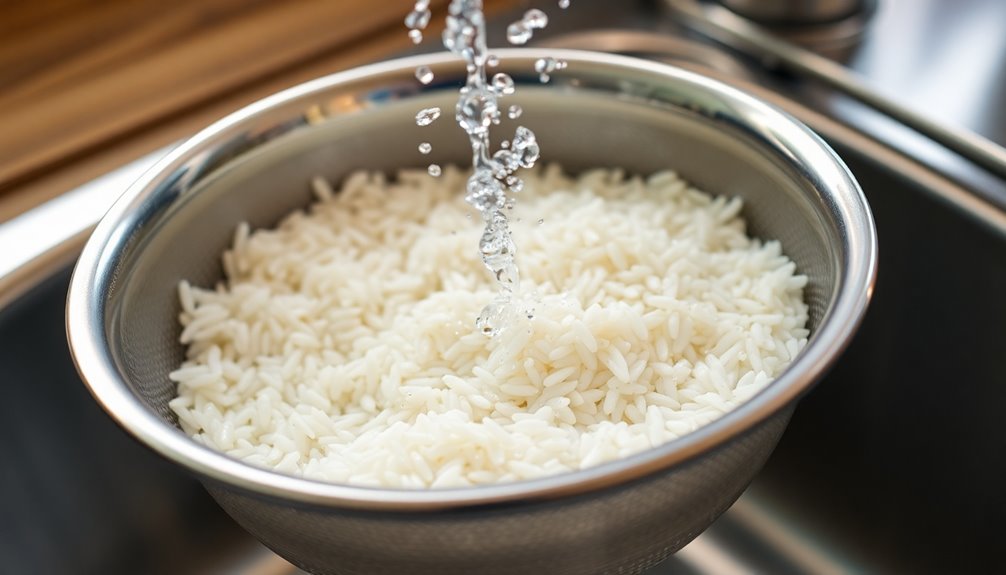 rinse rice thoroughly before cooking