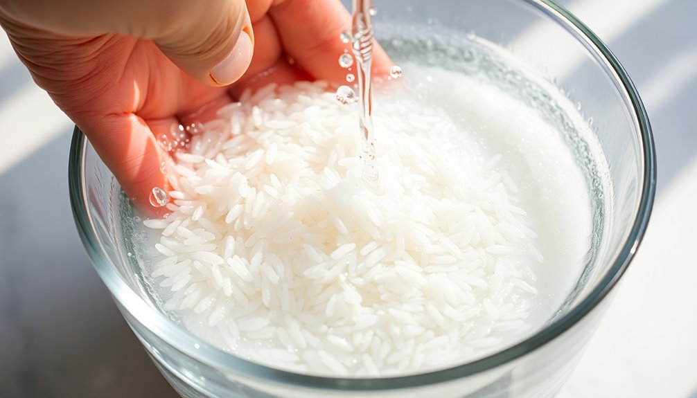 rinse rice until clear