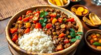 savory ground beef dish