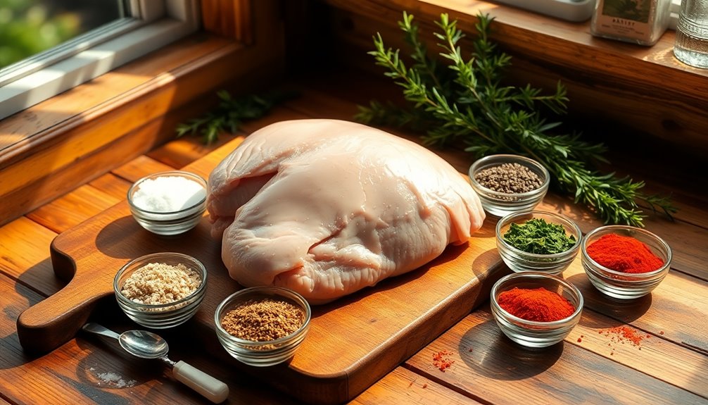 season with herbs and spices