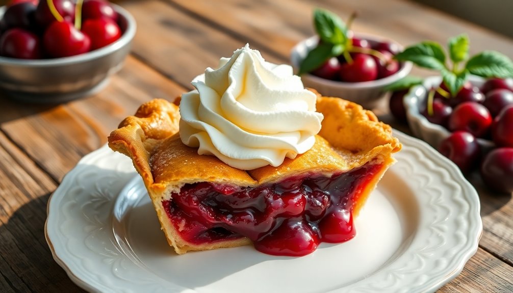 serve dessert with whipped cream