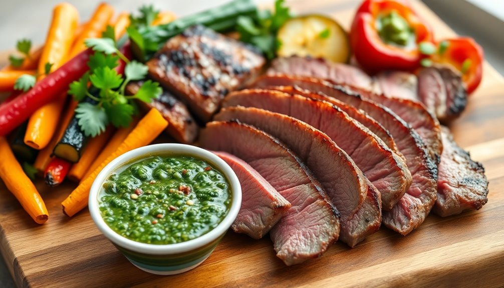 serve with chimichurri sauce