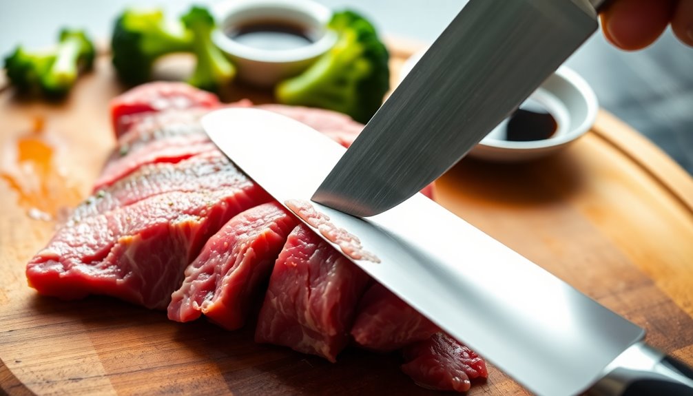 slice beef against grain