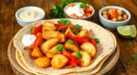 spicy chicken fajita preparation