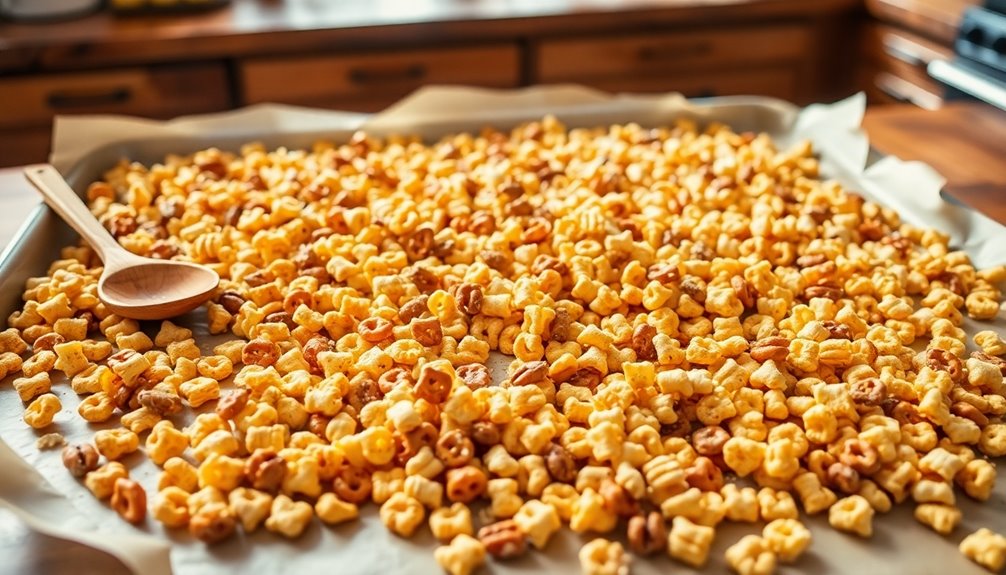 spread mixture on sheet